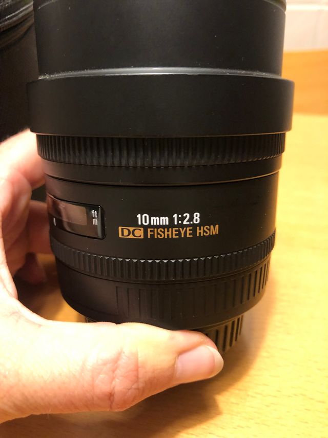 Objetivo fisheye sigma 10mm 2.8f