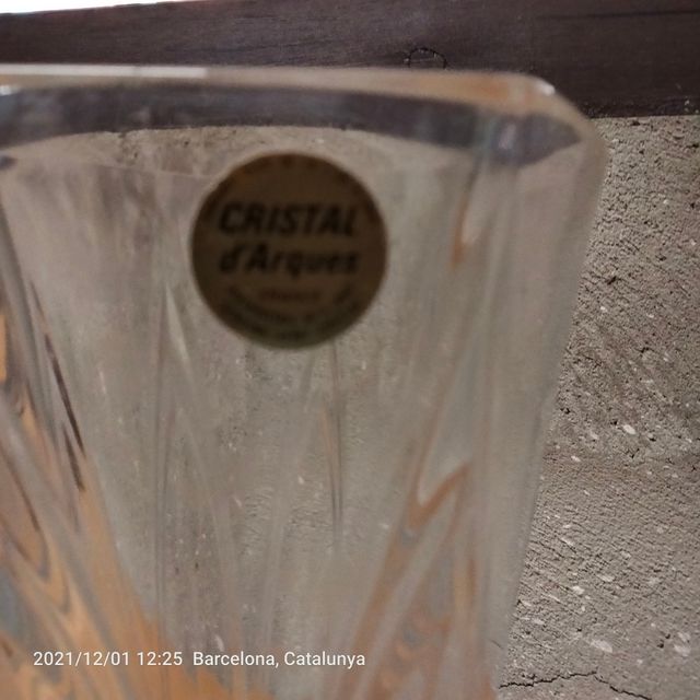 jarrón /florero de cristal