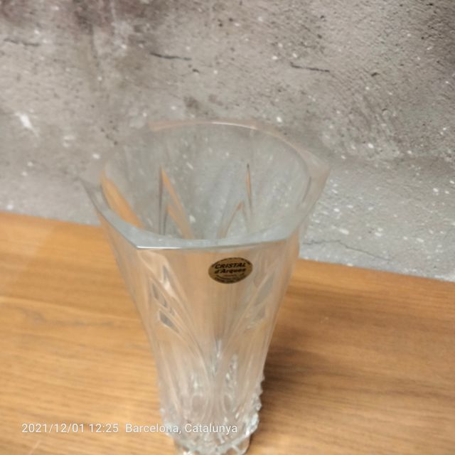 jarrón /florero de cristal