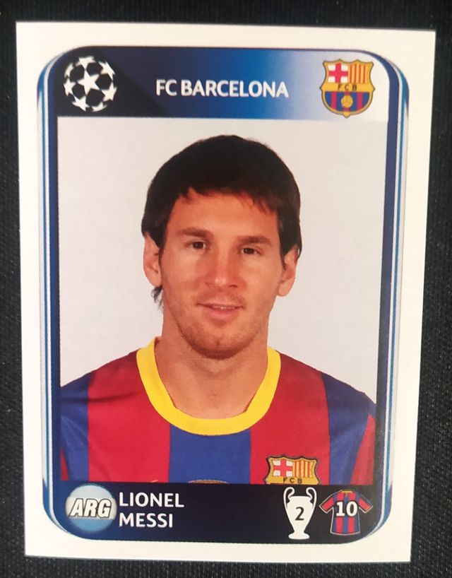 Cromo Messi Panini Champions League 2010/2011