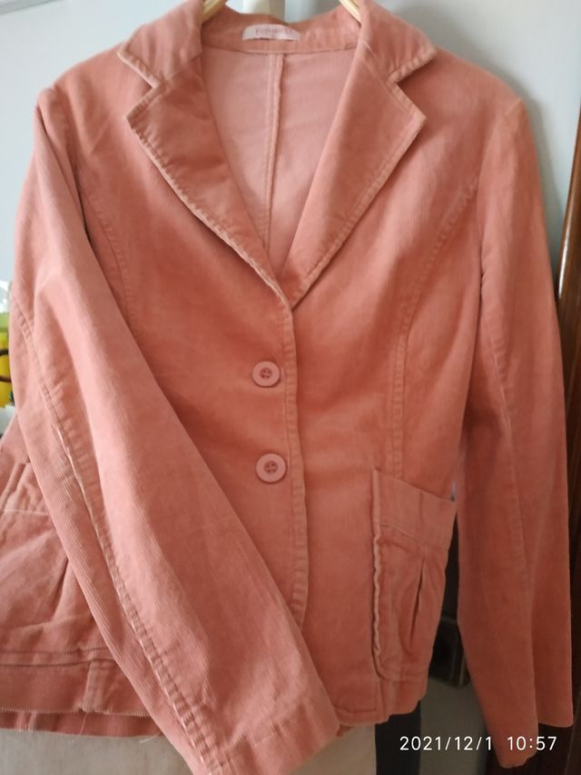 Blazer de veludo cotelê ajustado