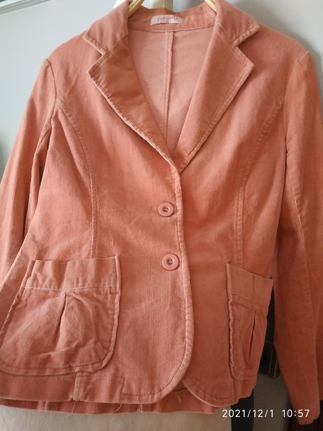 Blazer de veludo cotelê ajustado