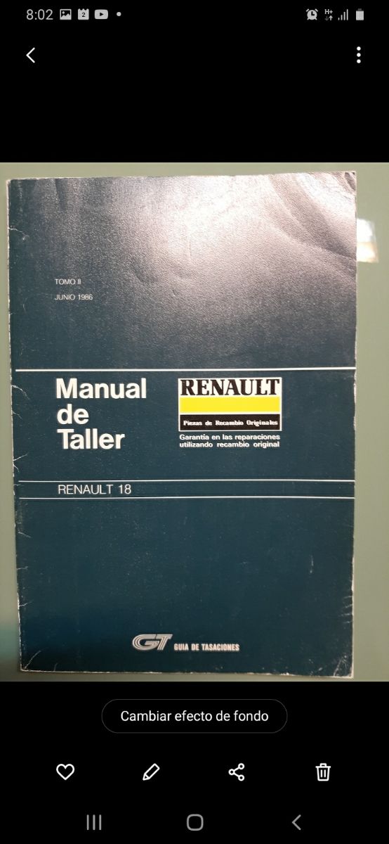 Manual de taller Renault 18