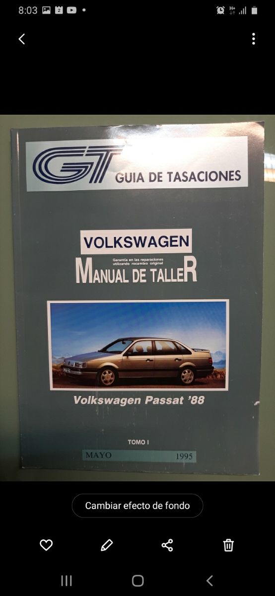 Manual de taller Volkswagen Passat '88