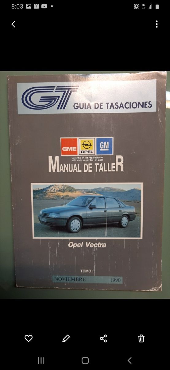 Manual de taller del Opel Vectra de los '90