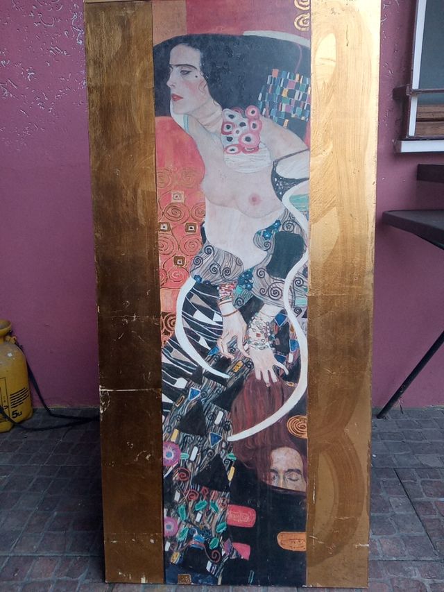 quadro Klimt 56×120 dipinto a mano