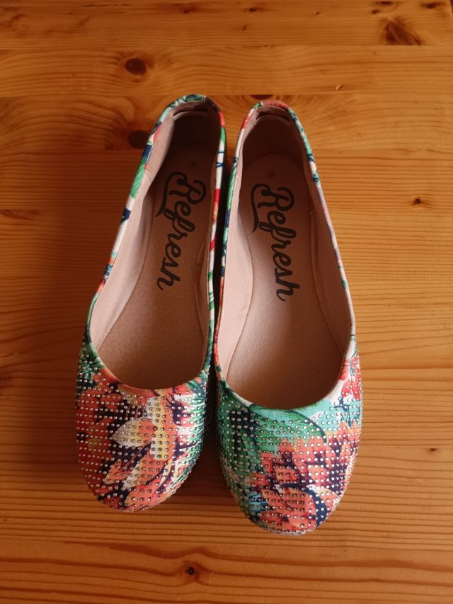 bailarinas tela Refresh flores