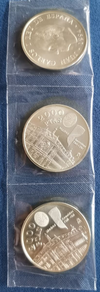 ESPANHA Moeda prata 2000 Ptas Assembleia FMI-BM