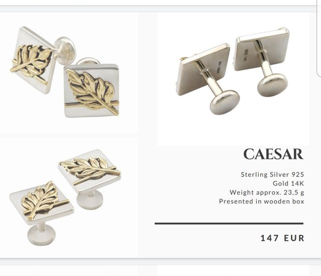 Gemelos César plata oro nuevos a estrenar 