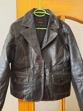 Chaqueta PAQUI DIAZ cuero buffalo t.XXL de segunda mano por 25 EUR en  Roquetas de Mar en WALLAPOP