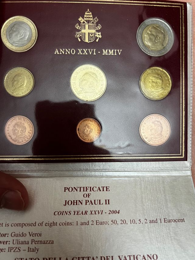 Monedas Vaticano 8 monedas 2004 Bu