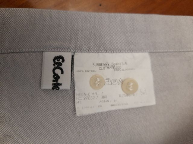 camisa burberry gris claro