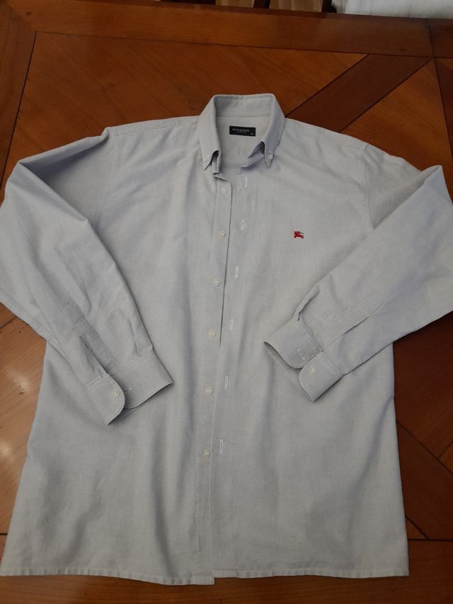camisa burberry gris claro