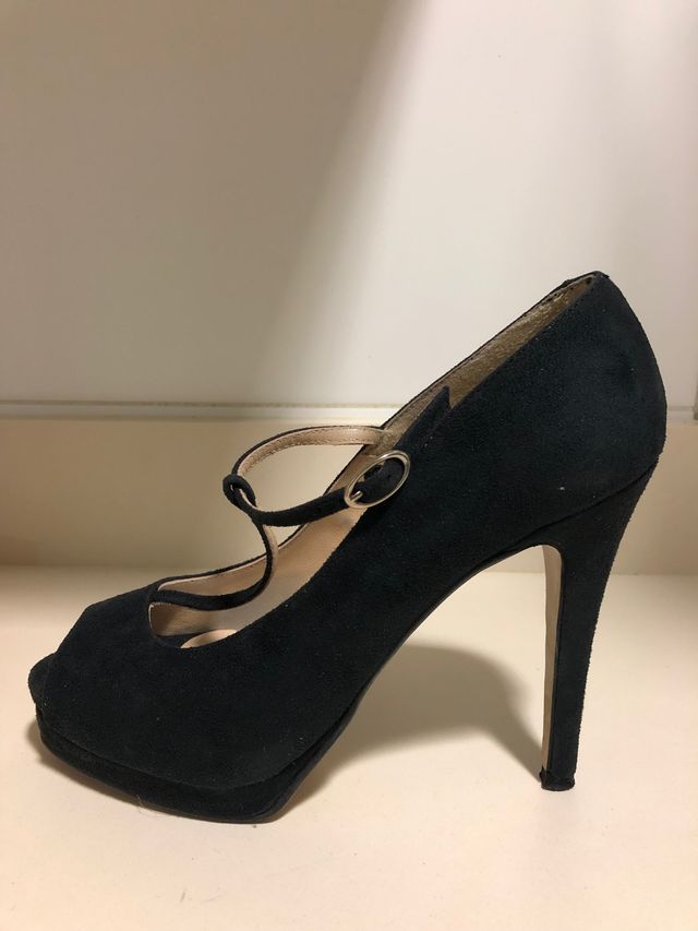 Zapato Peep toe negro T 38