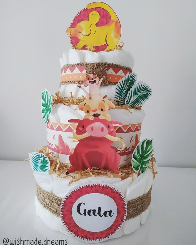 Tarta de pañales personalizada