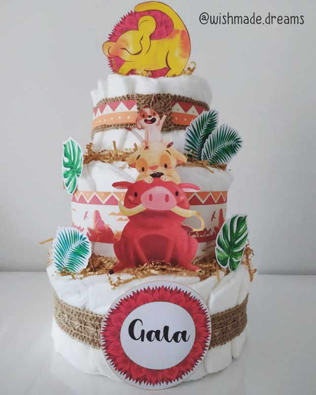 Tarta de pañales personalizada