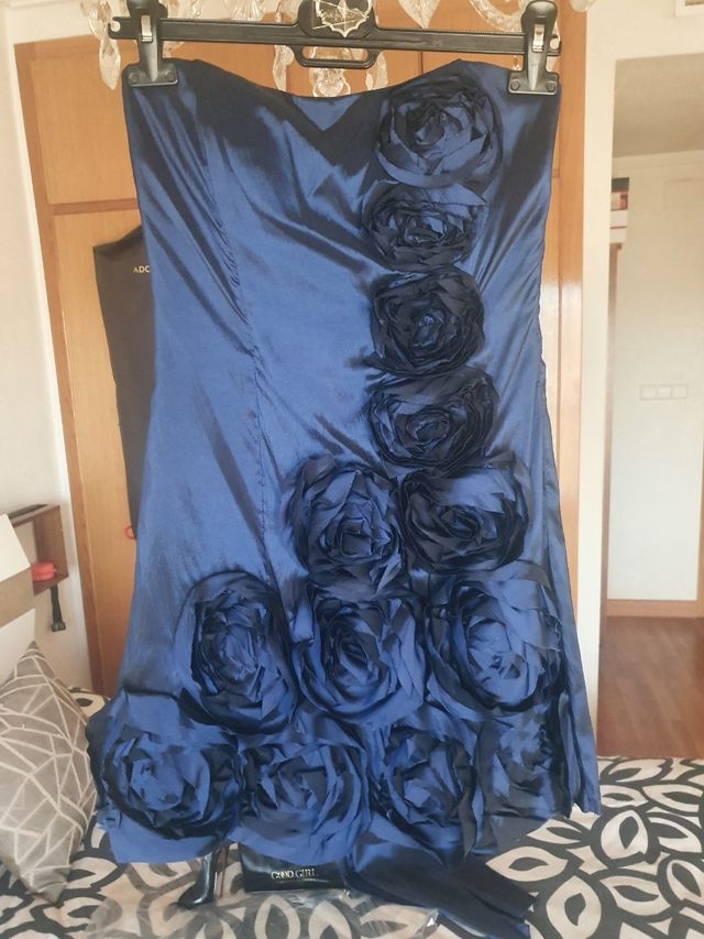 Vestido fiesta +Fular Ashwi París talla S 36