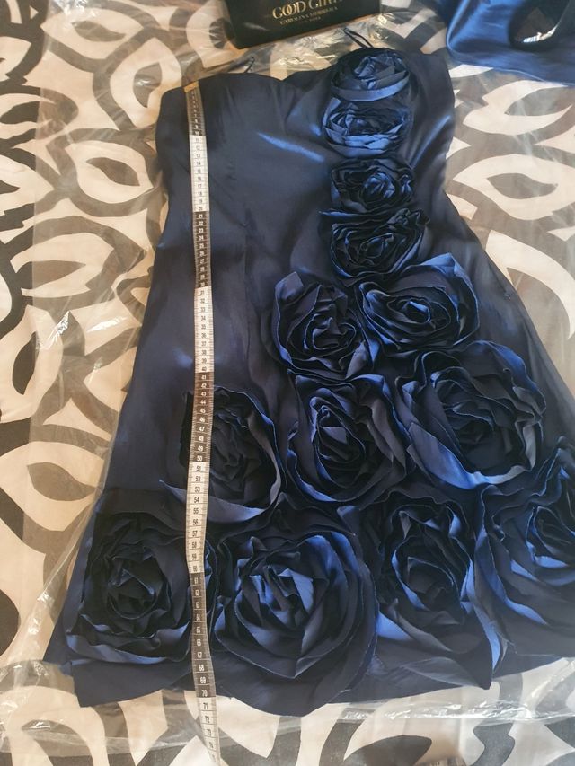 Vestido fiesta +Fular Ashwi París talla S 36