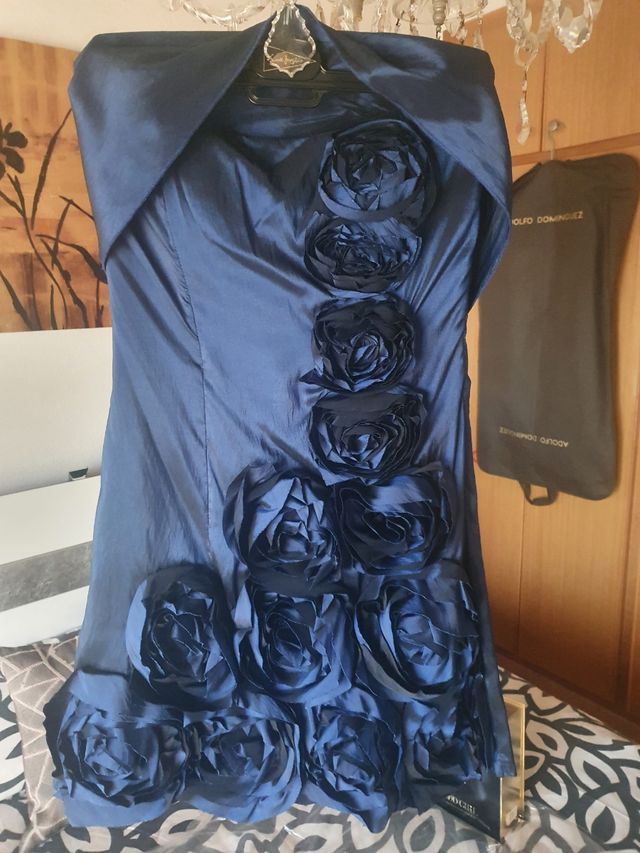 Vestido fiesta +Fular Ashwi París talla S 36