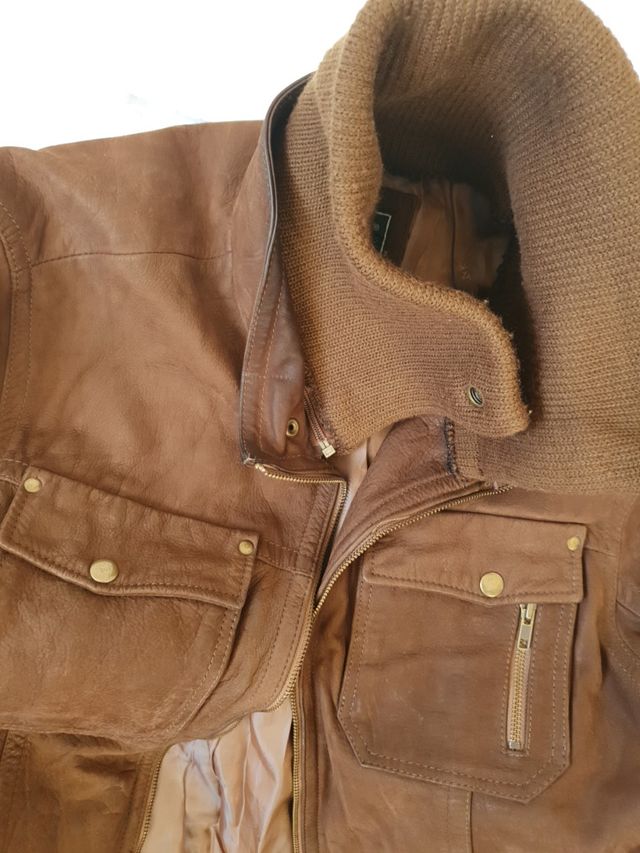 CHAQUETA CUERO NOBUK INK