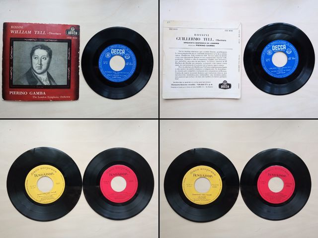 Discos vinilos pequeños 45 rpm vintage