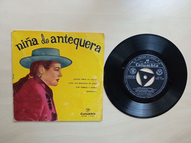 Discos vinilos pequeños 45 rpm vintage