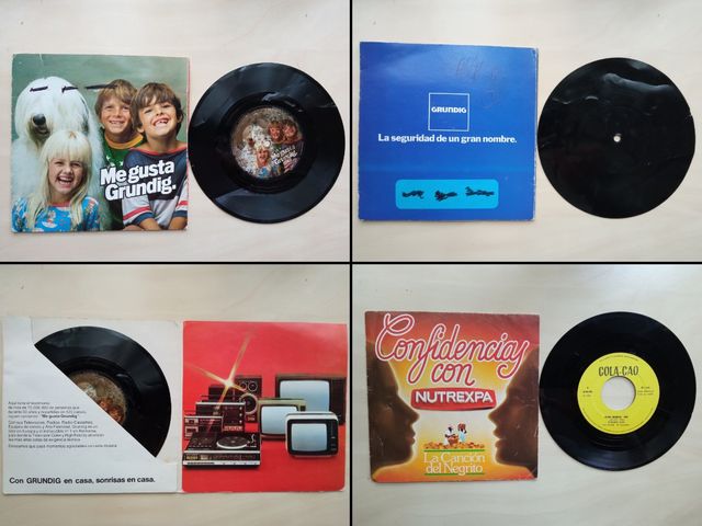 Discos vinilos pequeños 45 rpm vintage