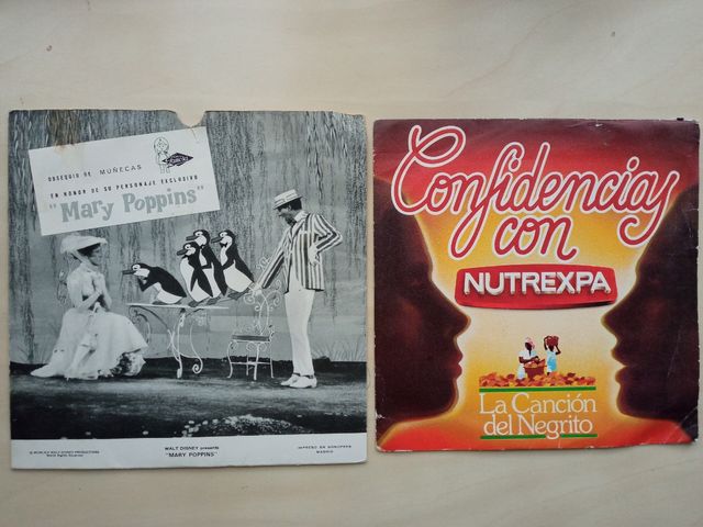 Discos vinilos pequeños 45 rpm vintage