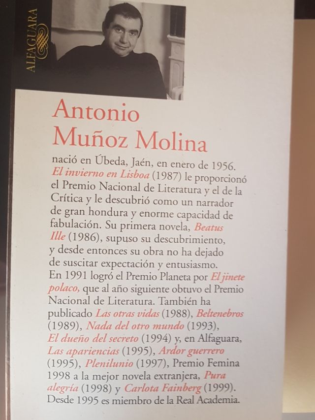 Sefarad, Antonio Muñoz Molina