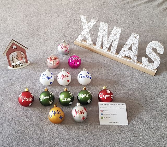 Bolas de Navidad personalizadas de 6 cm