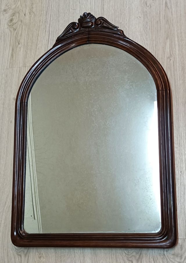 Espejo madera caoba antiguo