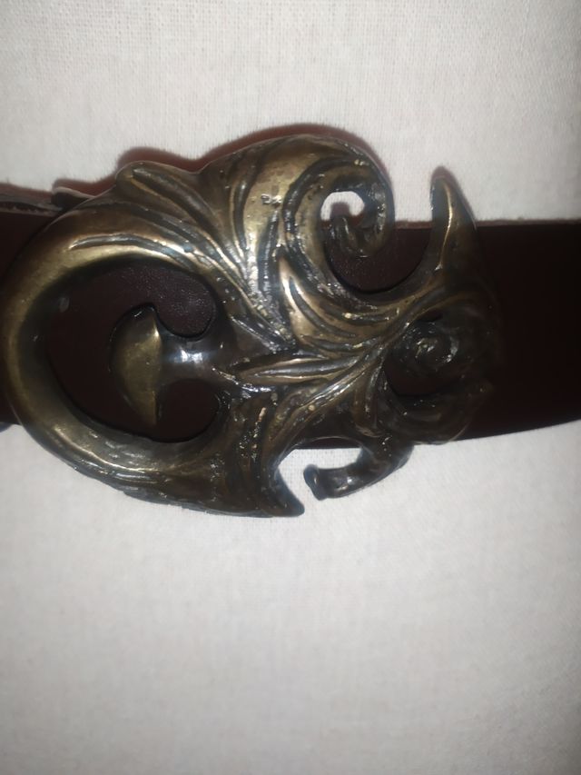 Cinturón vintage de piel auténtica