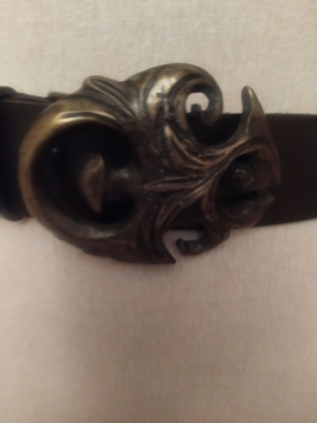 Cinturón vintage de piel auténtica