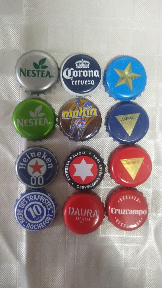 cambio chapas de cervezas, refrescos, etc.