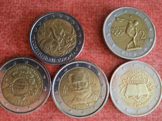 cambio monedas conmemorativas de 2 euros