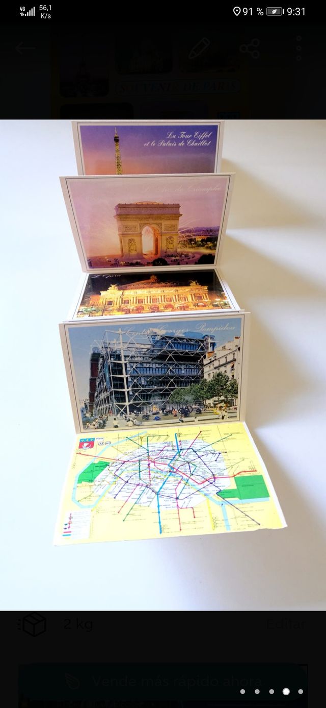 SOUVENIR DE PARIS - 18 POSTALES EN ACORDEÓN