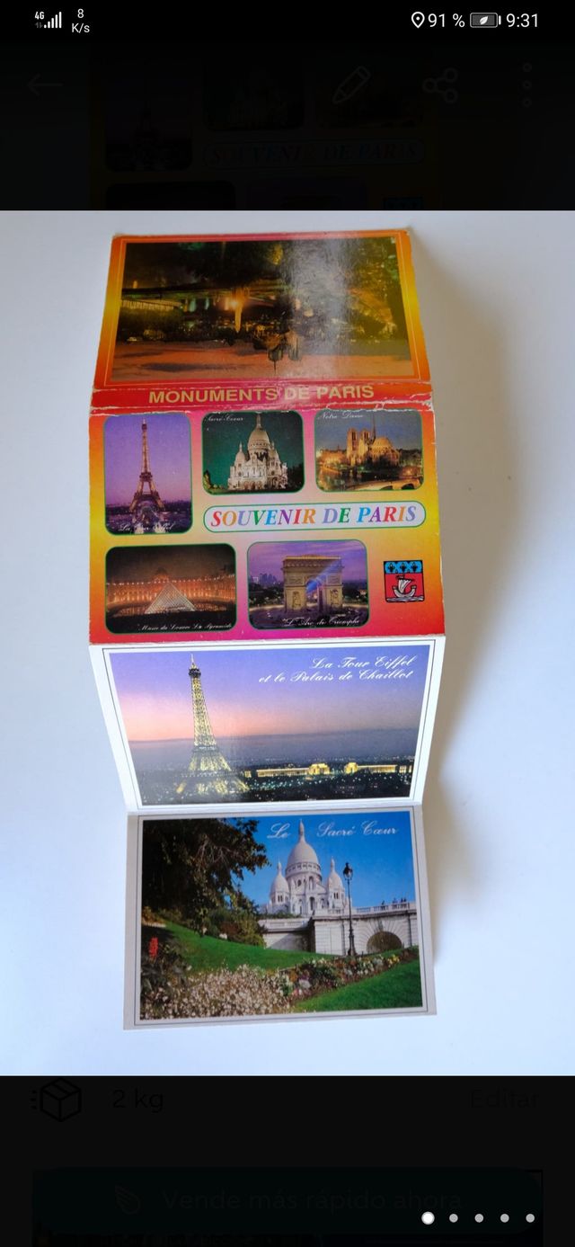 SOUVENIR DE PARIS - 18 POSTALES EN ACORDEÓN