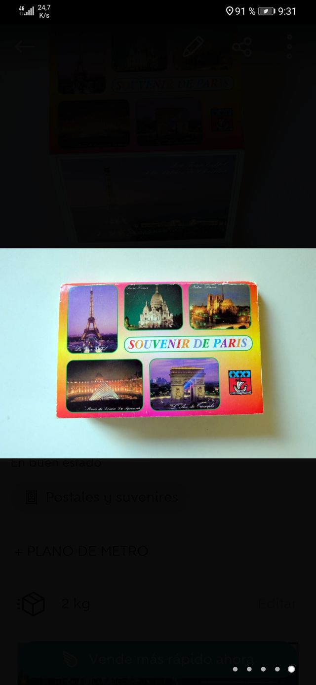 SOUVENIR DE PARIS - 18 POSTALES EN ACORDEÓN