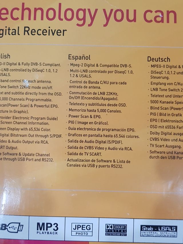 receptor de satélite m visión