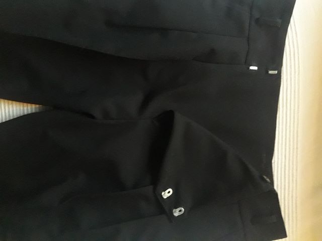 Pantalón traje mujer negro Zara cruzado