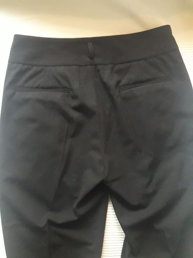 Pantalón traje mujer negro Zara cruzado