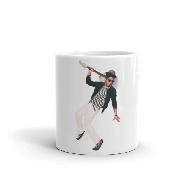 taza con foto de Bruno Mars