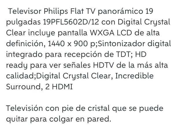 Tv Philips 19" #Color Blanco#