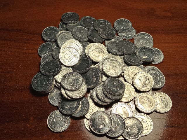 10 céntimos 1959. 100 piezas nuevas, sin circular.