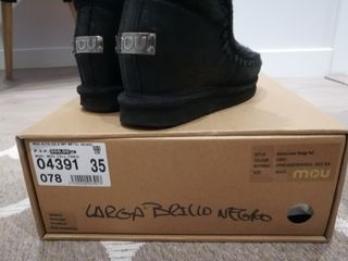 Botas cuña mou altas negras originales 36-37 de segunda mano por 99 EUR en  Santoña en WALLAPOP