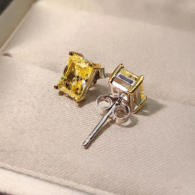 PENDIENTES DE CUARZO CITRINO EN PLATA RODIADA