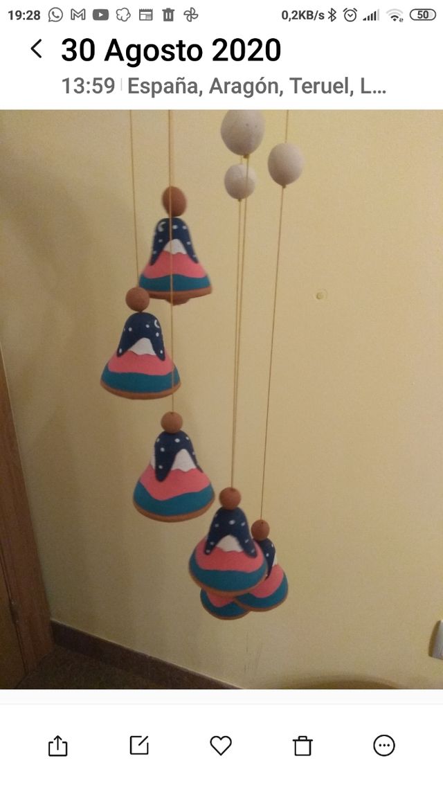 Sonajero colgante, avisador puerta, casa, piso...