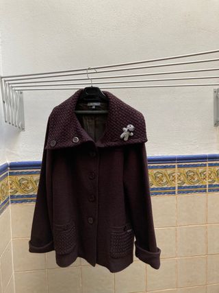 Abrigo Anna Mora Turquesa Para Mujer