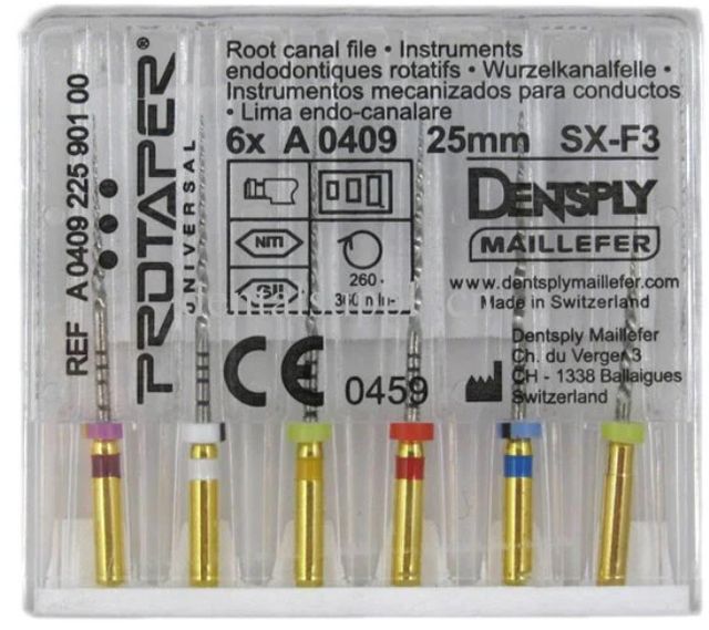 Lime endodontiche Protaper Gold 25mm. 6U