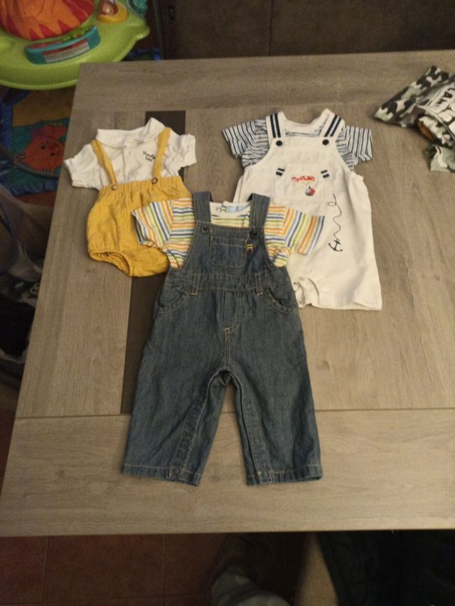 3 conjuntos verano bebe niño talla 3 M